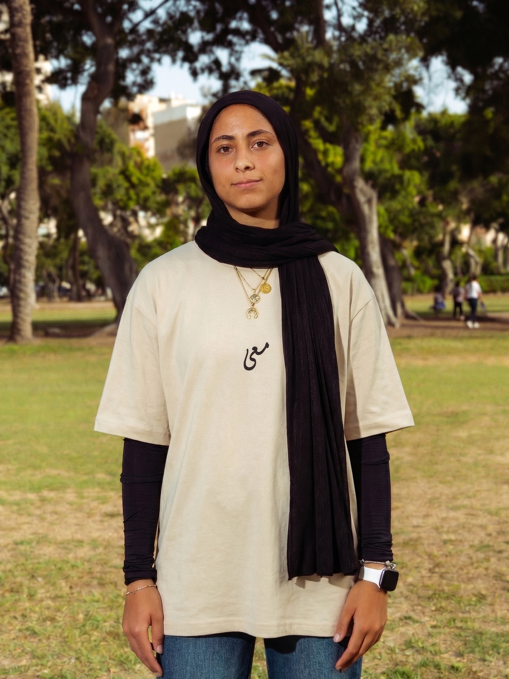 SAAI OVERSIZED TEE BEIGE WOMEN