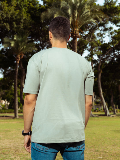 SAAI OVERSIZED TEE OLIVE GREEN