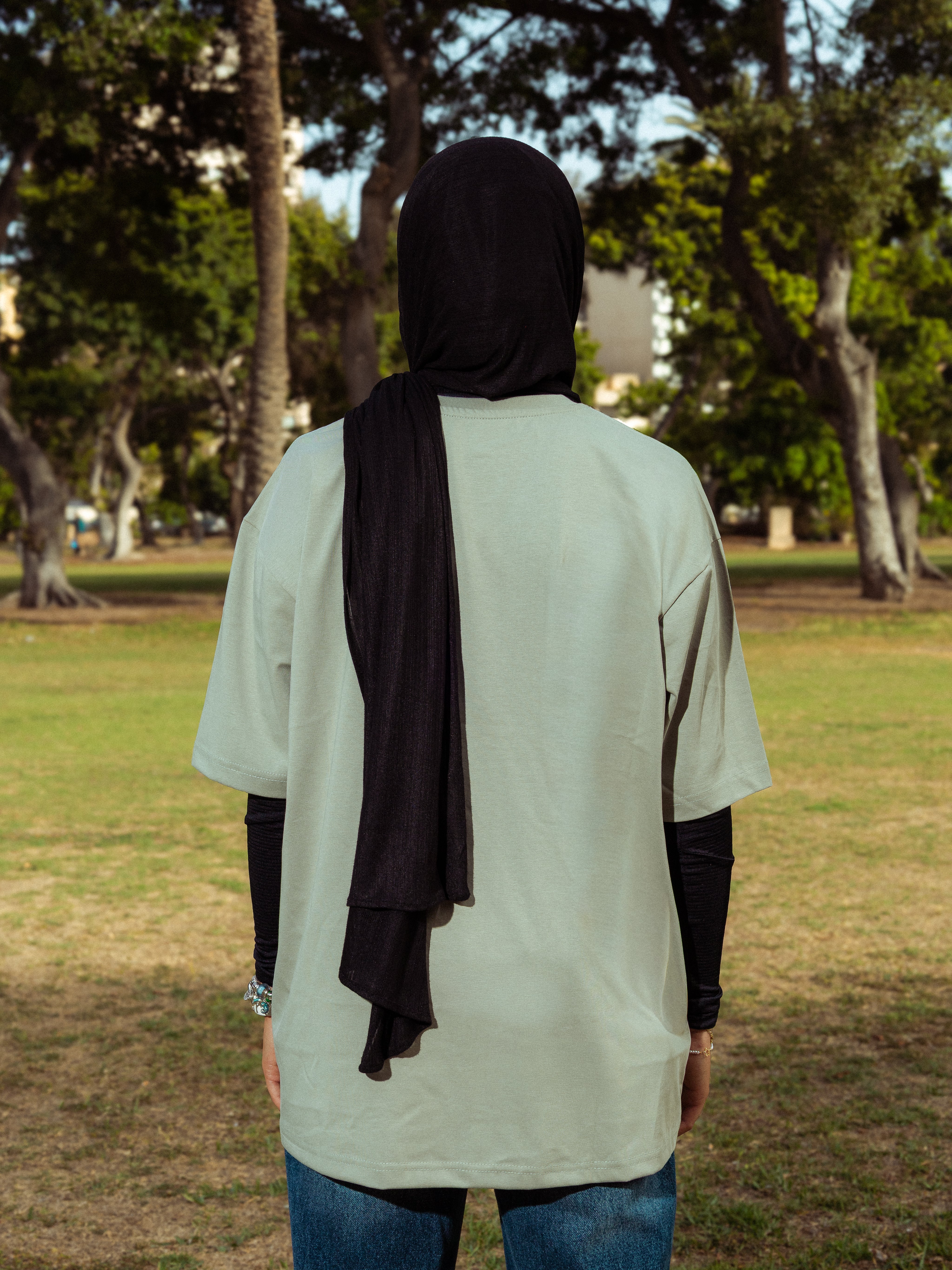SAAI OVERSIZED TEE OLIVE GREEN WOMEN