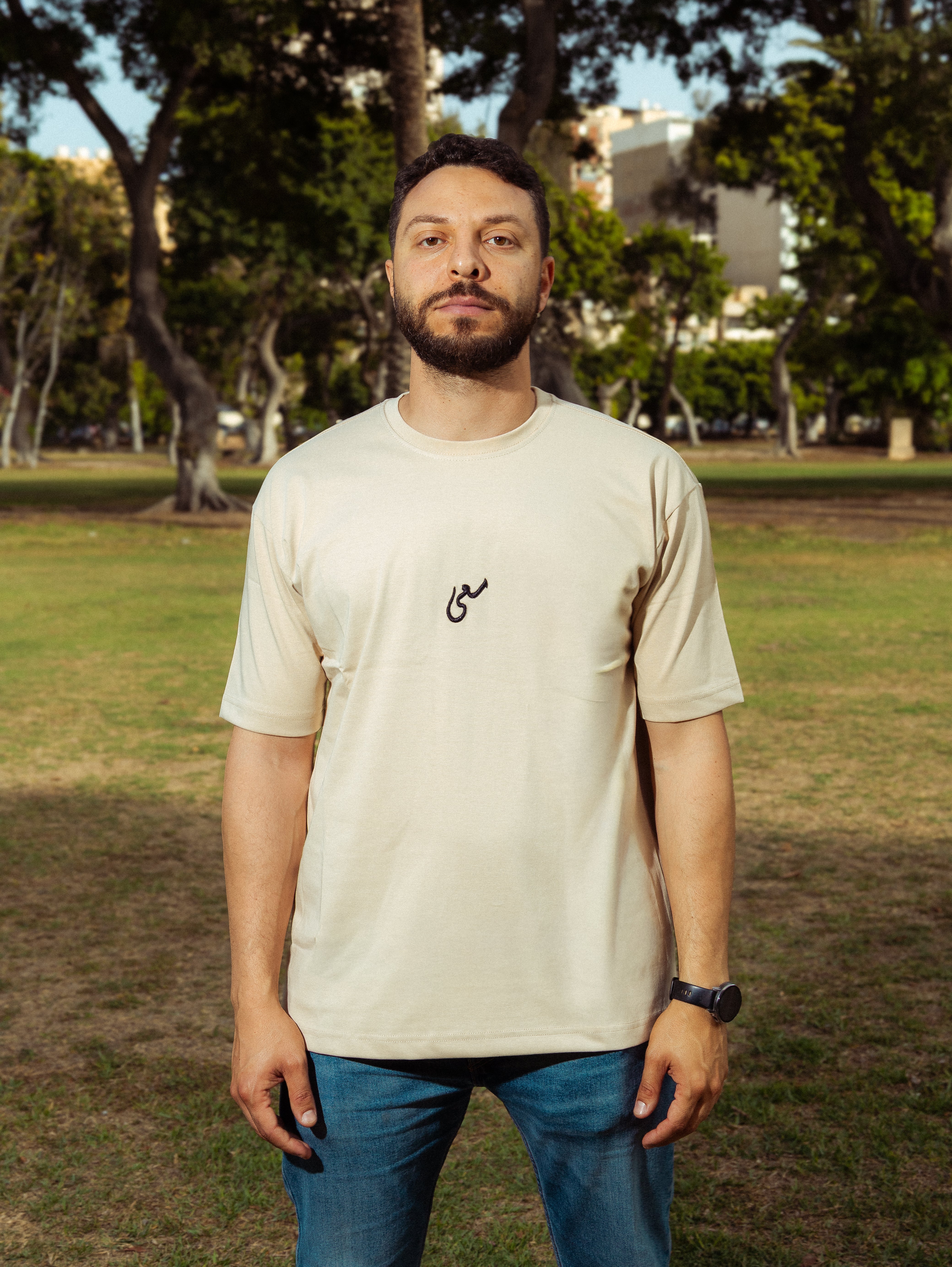 SAAI OVERSIZED TEE BEIGE